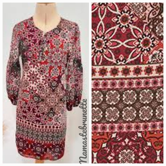 $148 NWT Vince Camuto Balloon 3/4 Sleeve Shift Dress - Picture 6 of 15